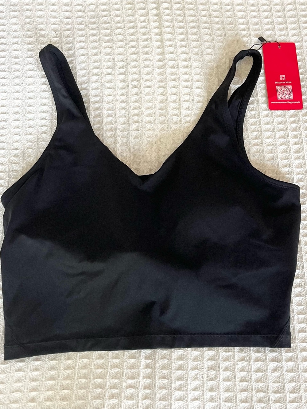 The Gym People black cropped tank top size Large NWT